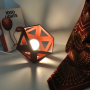 Petite lampe origami bordeaux