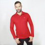 Polo manches longues rouge - homme