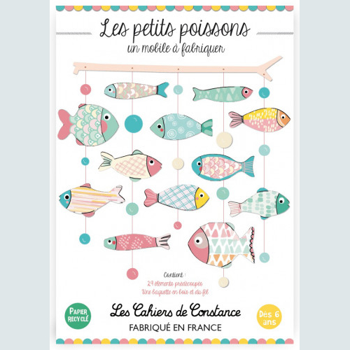 Mobile poissons « Pop pastel » à fabriquer made in France