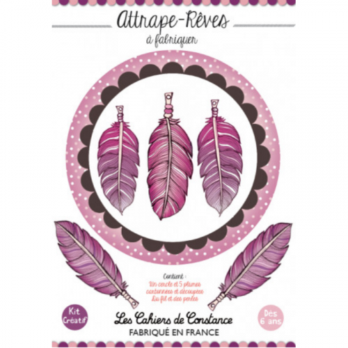 Attrape-rêves « Rose-violet » à fabriquer made in France