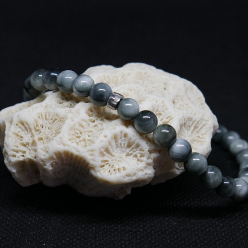Bracelet en perles naturelles - "Œil de Faucon" fabriqué en france