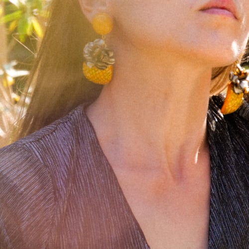 Maxi boucles Ananas made in France