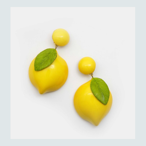 Maxi boucles citron made in France