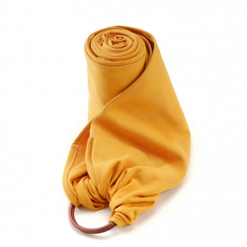 Echarpe de portage, couleur ambre origine France