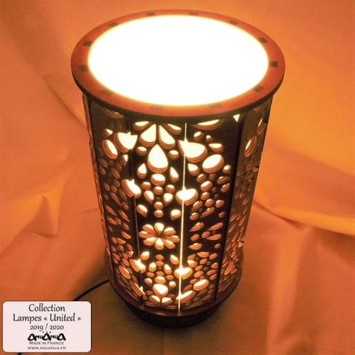 Lampe skum  - Teinte Chêne foncé made in France