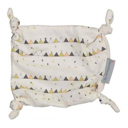 Doudou plat petits noeuds Tipis made in France
