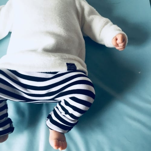 Pantalon rayé bébé fabriqué en france