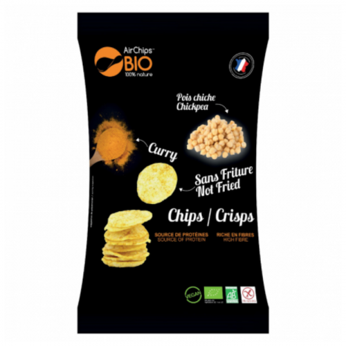 Chips de pois chiches et curry 110 grammes fabriqué en france