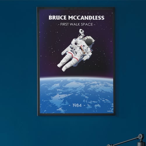 Bruce McCandless - First Space Walk Ever 210x297 origine France