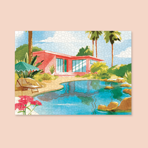 Puzzle 1000 pièces : The Palm Springs oasis fabriqué en france