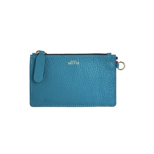 Mini pochette porte carte Jade turquoise